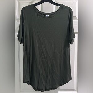 Old Navy Olive Green Short Sleeve Blouse
